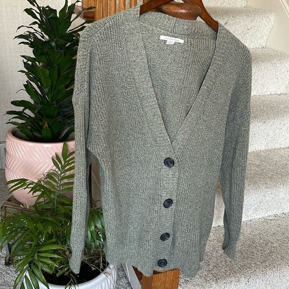 American Eagle Sage Knit V Neck Cardigan - Picture 1 of 9